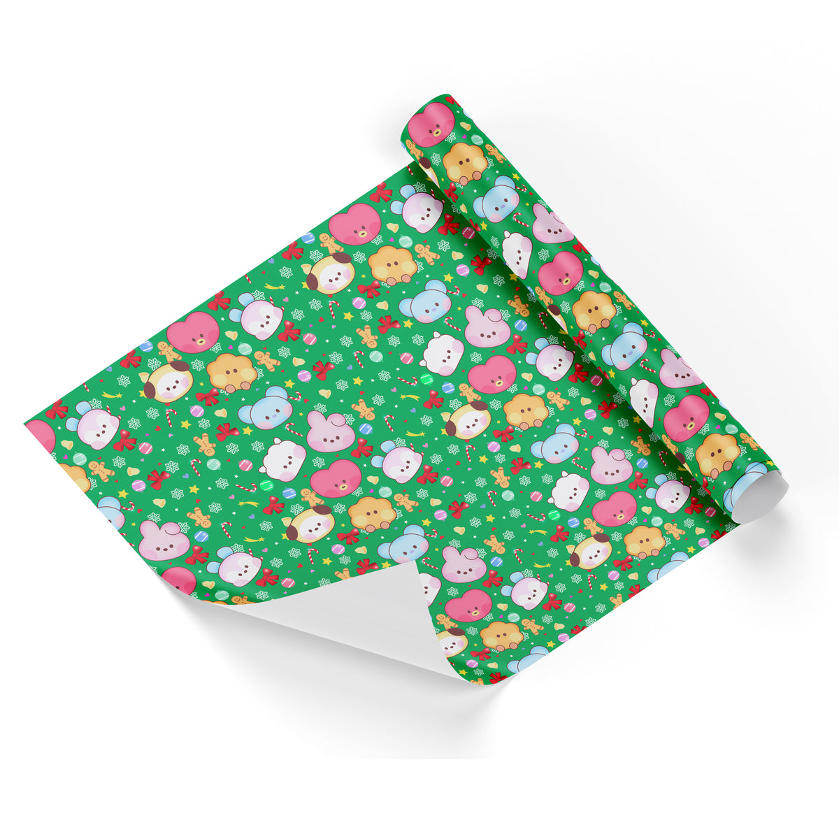 Bangtannies Christmas Wrapping Paper, Cute Holiday Gift Wrap for ARMY