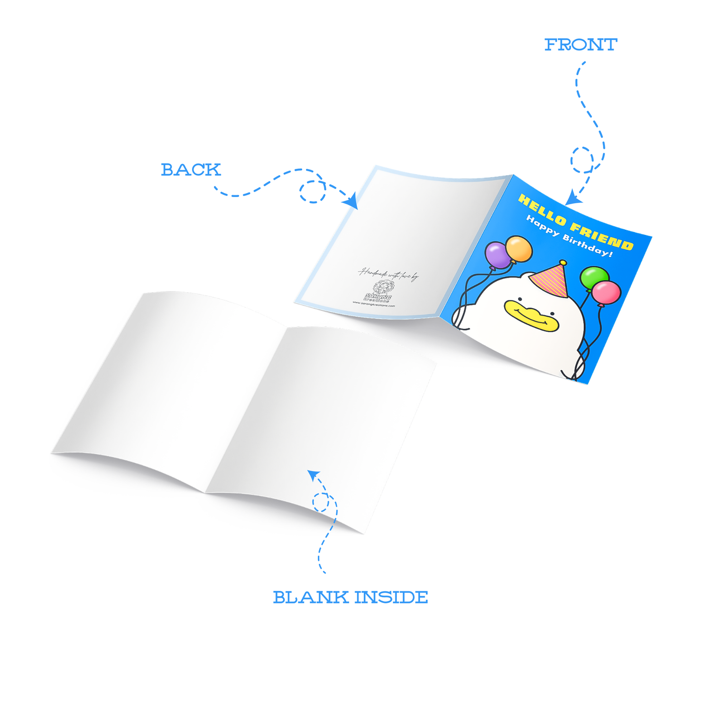 Hello Friend Greeting Card: 5x7 Duck Kpop Birthday Card for KPDH Fans (Envelope Included)