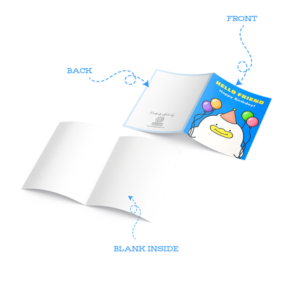 Hello Friend Greeting Card: 5x7 Duck Kpop Birthday Card for KPDH Fans (Envelope Included)