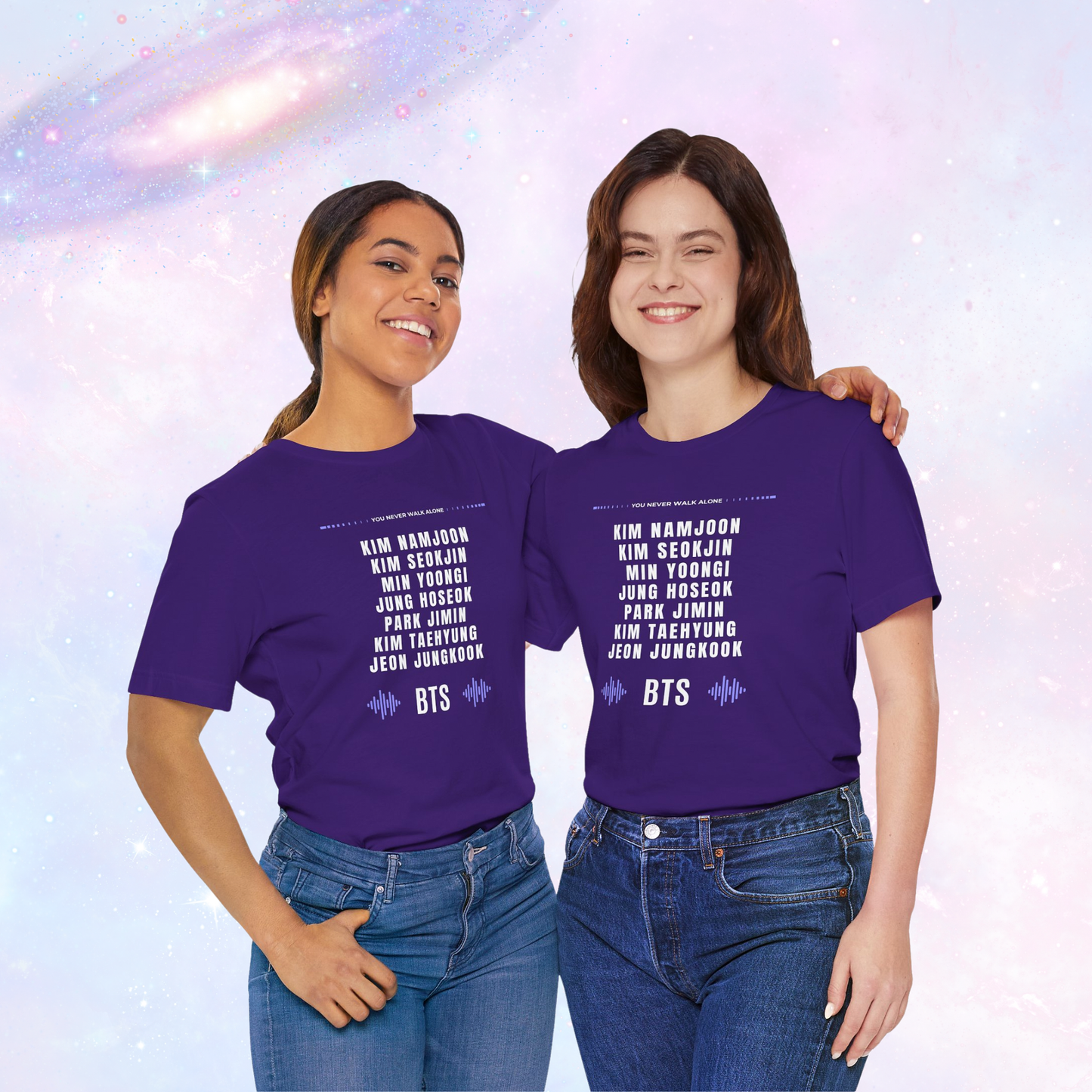 OT7 Fanchant Shirt – Lightweight Kpop Tee – Jinnie Yoongi Hobi Jiminie Taetae Kookie Joonie – K-Pop Fan Shirt