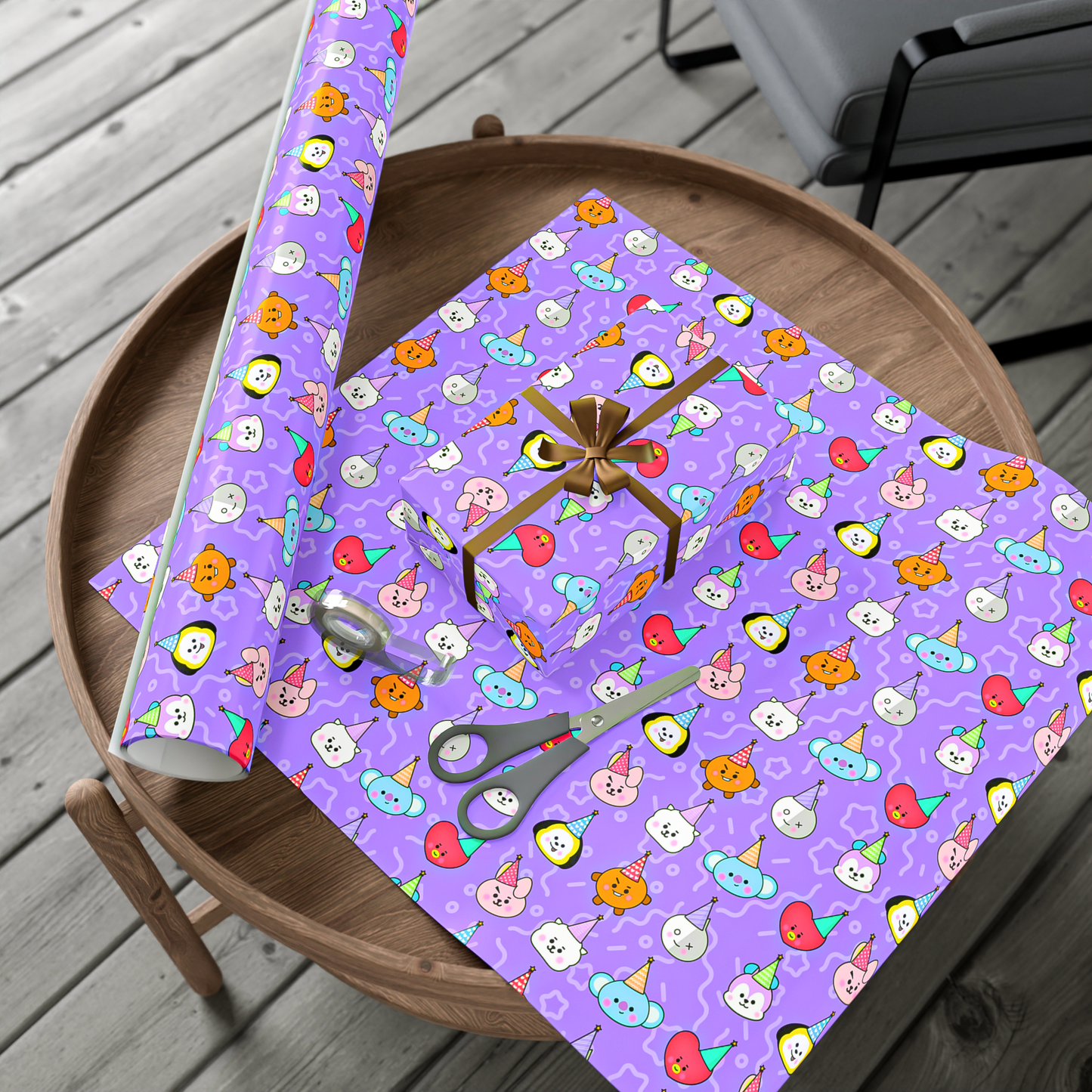 Tannies Birthday Gift Wrap, OT7 Gift Wrap, Kpop Birthday Gift Wrap, Perfect for Army!