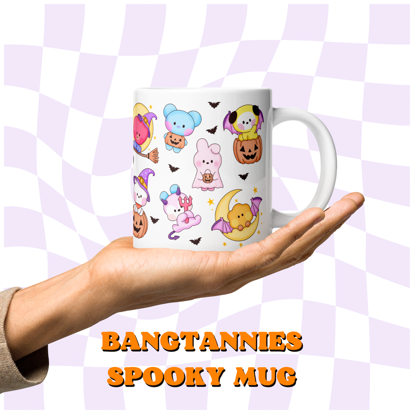 Halloween Bangtannies Mug, Spooky OT7 Mug, Kpop Mug, Perfect Army Gift for Spooky Season