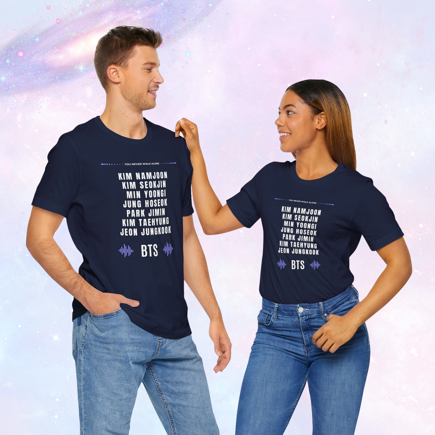 OT7 Fanchant Shirt – Lightweight Kpop Tee – Jinnie Yoongi Hobi Jiminie Taetae Kookie Joonie – K-Pop Fan Shirt