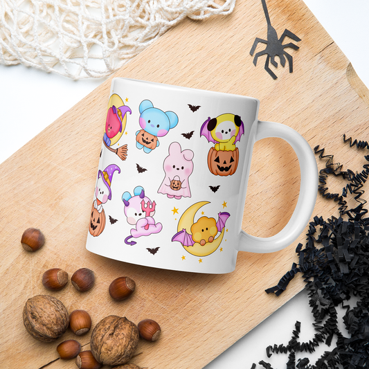 Halloween Bangtannies Mug, Spooky OT7 Mug, Kpop Mug, Perfect Army Gift for Spooky Season