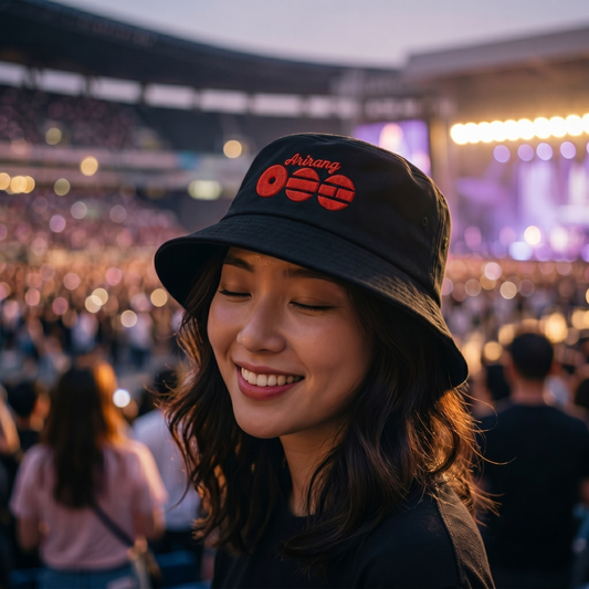 Arirang Bucket Hat for Army – Embroidered Cotton Hat for Concert & Everyday