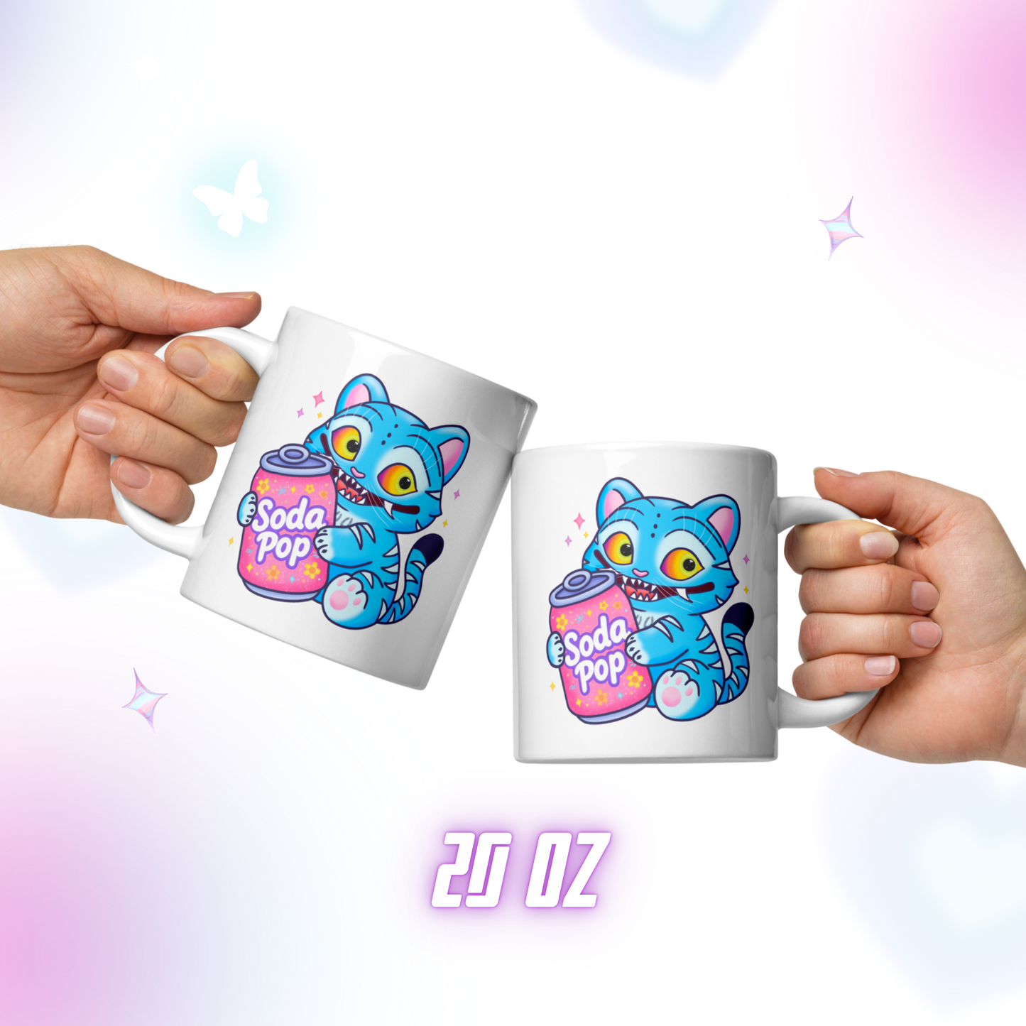 Kpop Demon Tiger Mug, My Little Soda Pop, Kpop Mug, K-pop Gift, Glossy Ceramic Mug, Multiple Option