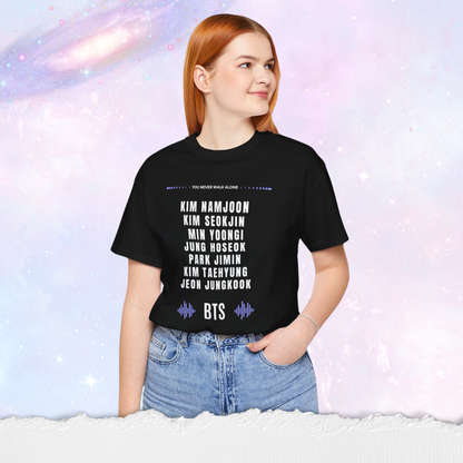OT7 Fanchant Shirt – Lightweight Kpop Tee – Jinnie Yoongi Hobi Jiminie Taetae Kookie Joonie – K-Pop Fan Shirt
