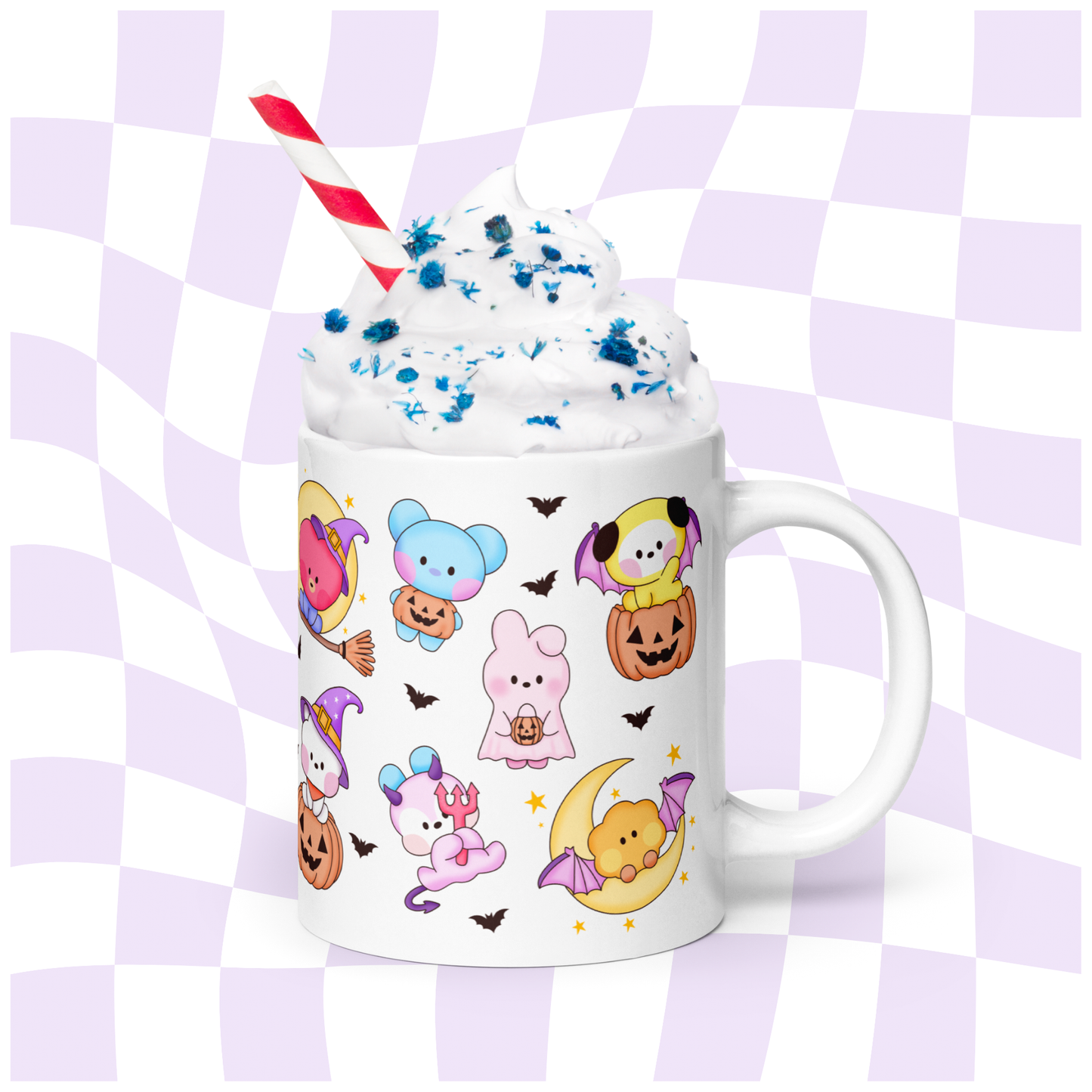 Halloween Bangtannies Mug, Spooky OT7 Mug, Kpop Mug, Perfect Army Gift for Spooky Season