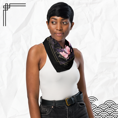 Arirang World Tour 2026 Bandana Scarf – OT7 Inspired Floral Constellation Design – K-pop Concert Outfit Accessory – Korean Aesthetic Head Scarf