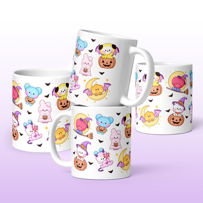 Halloween Bangtannies Mug, Spooky OT7 Mug, Kpop Mug, Perfect Army Gift for Spooky Season