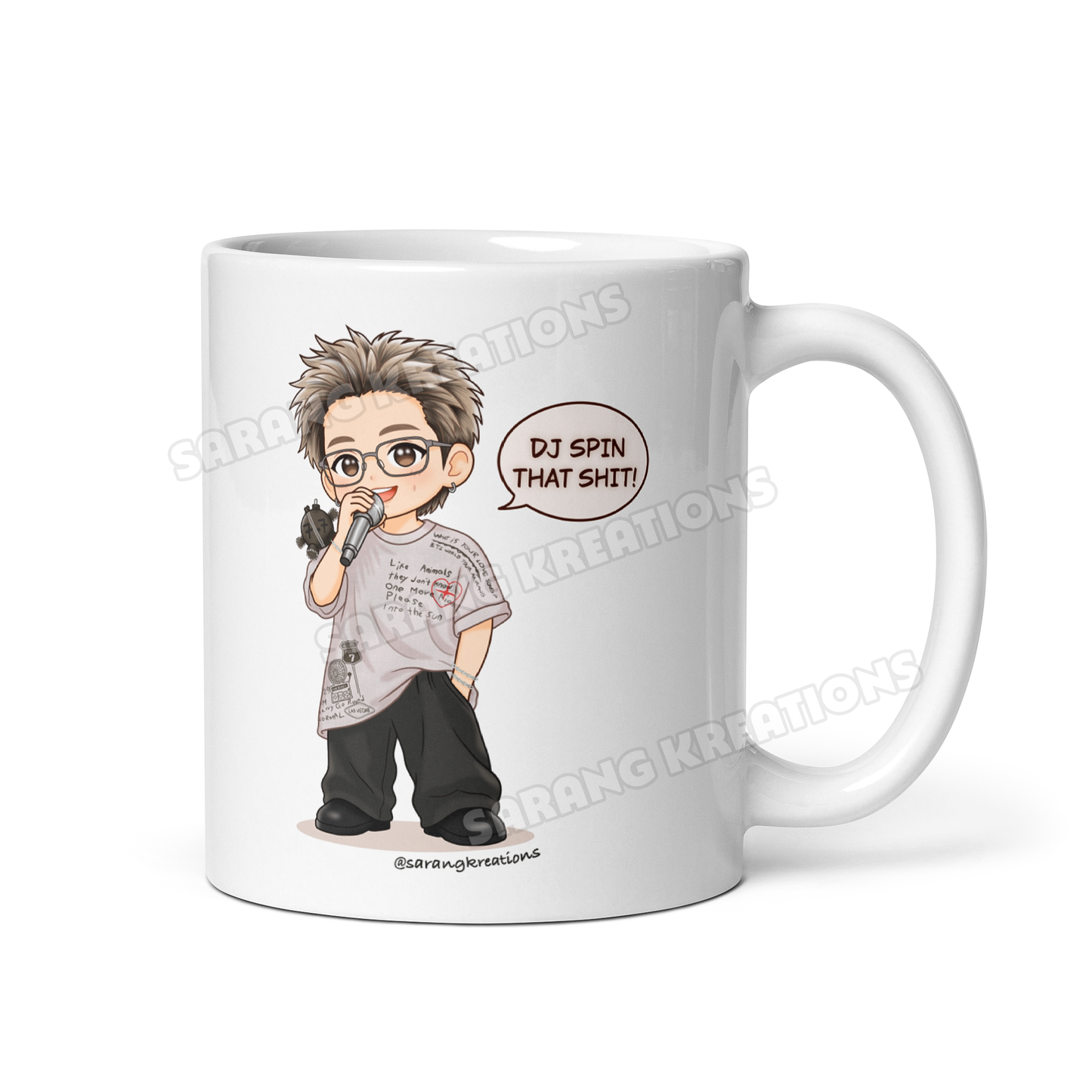 Bangtan Custom Ceramic Mug, Choose Your Favorite Sarang Kreations Design