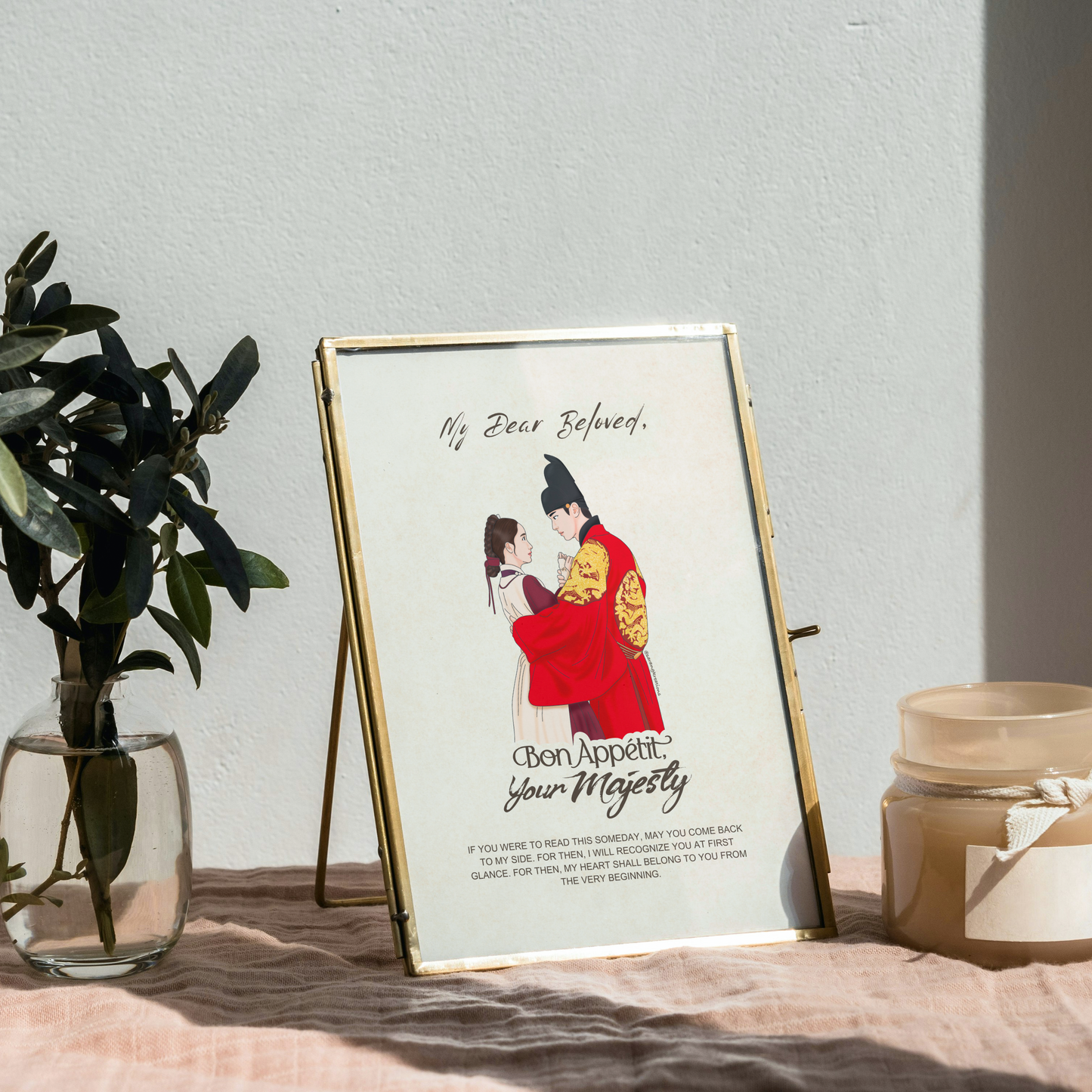 Bon Appétit Your Majesty K-Drama Art Print, Hand-Illustrated Korean Drama Poster, K-Drama Gift