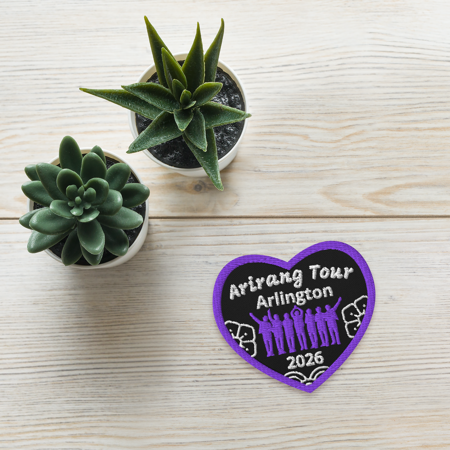 Arirang Tour K-Pop Embroidered Patch – ARMY Concert Iron-On / Sew-On Badge (City & Year Option)