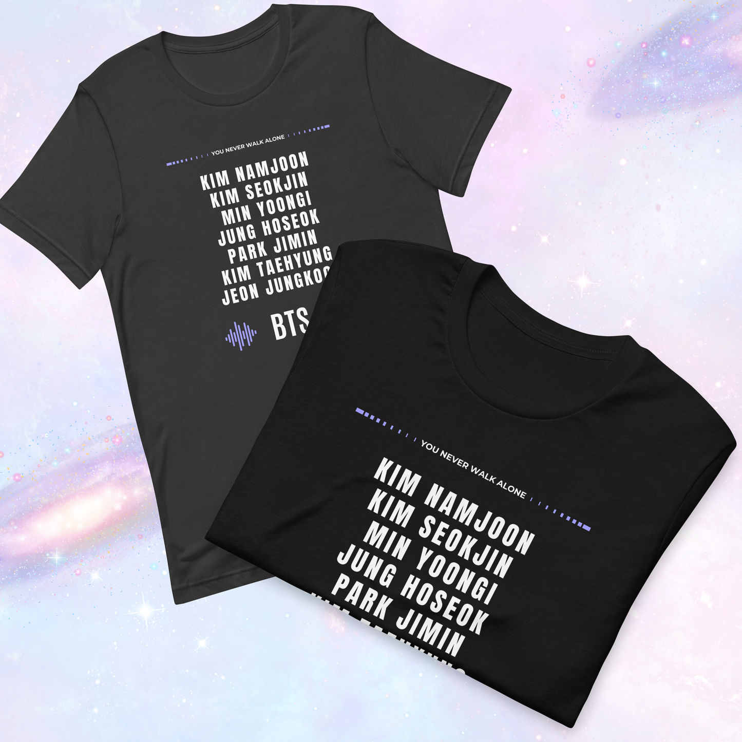 OT7 Fanchant Shirt – Lightweight Kpop Tee – Jinnie Yoongi Hobi Jiminie Taetae Kookie Joonie – K-Pop Fan Shirt