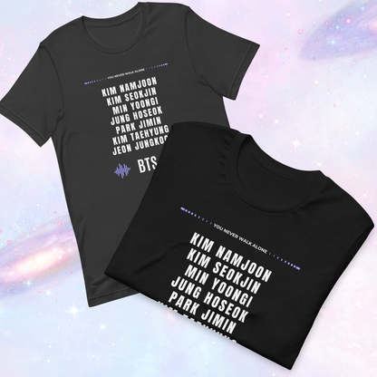 OT7 Fanchant Shirt – Lightweight Kpop Tee – Jinnie Yoongi Hobi Jiminie Taetae Kookie Joonie – K-Pop Fan Shirt