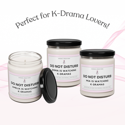 Personalized K-Drama Candle: Do Not Disturb, Perfect Gift for Kdrama Lovers!