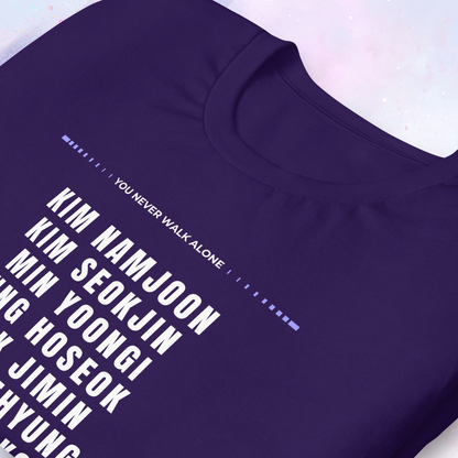 OT7 Fanchant Shirt – Lightweight Kpop Tee – Jinnie Yoongi Hobi Jiminie Taetae Kookie Joonie – K-Pop Fan Shirt