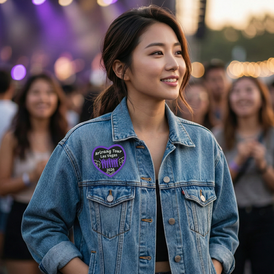 Arirang Tour K-Pop Embroidered Patch – ARMY Concert Iron-On / Sew-On Badge (City & Year Option)