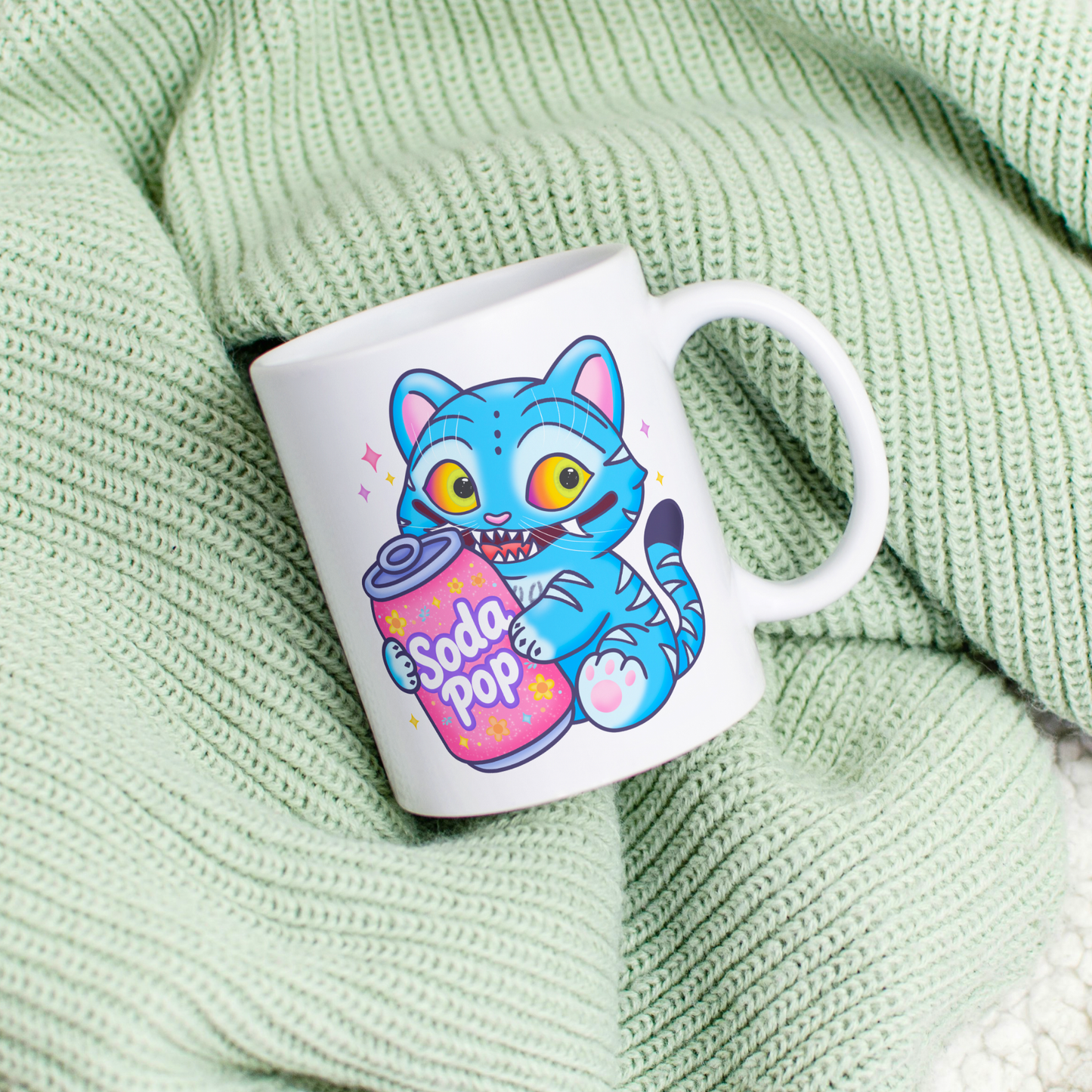 Kpop Demon Tiger Mug, My Little Soda Pop, Kpop Mug, K-pop Gift, Glossy Ceramic Mug, Multiple Option