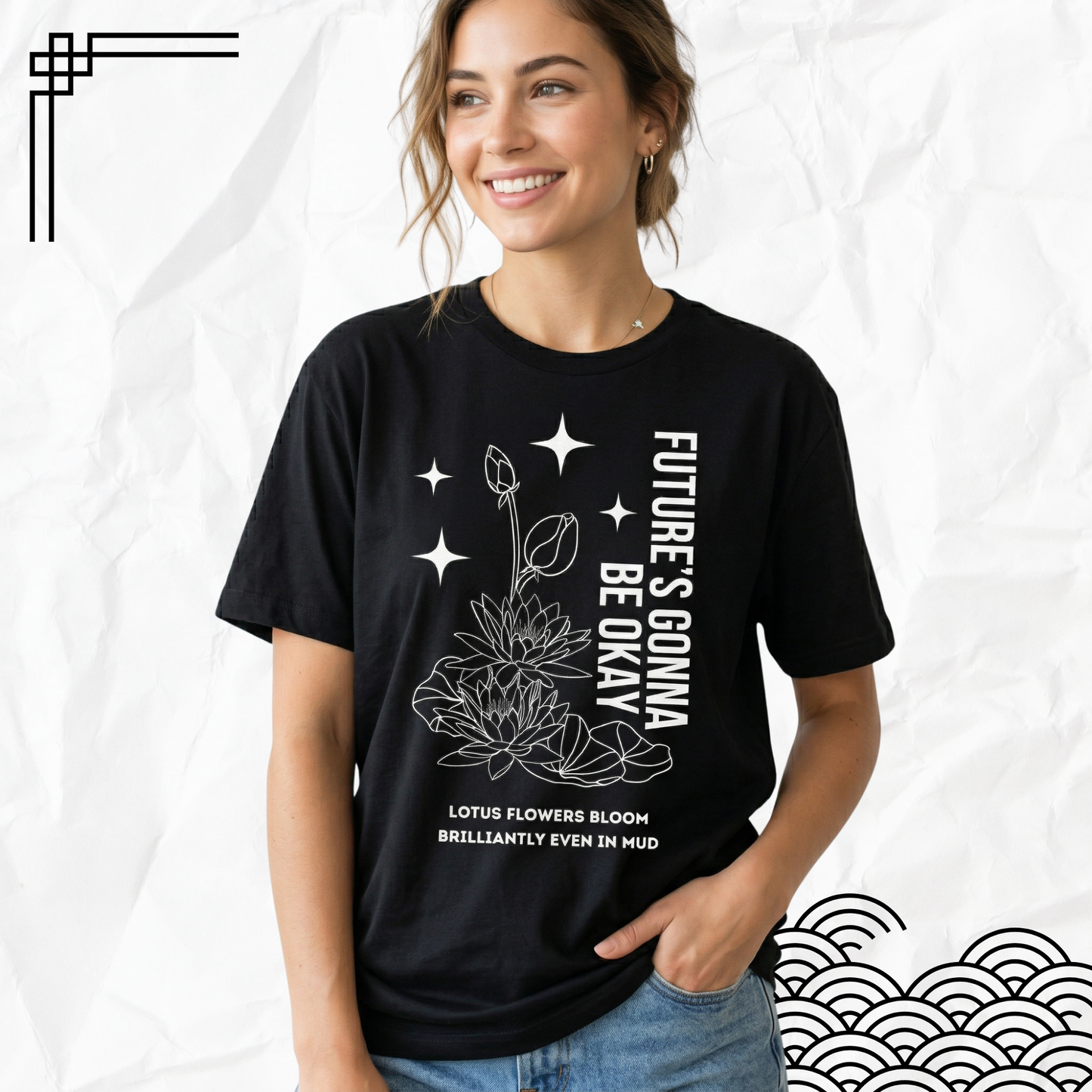 Future's Gonna Be Okay Lotus T-Shirt, K-Pop Tee for ARMY