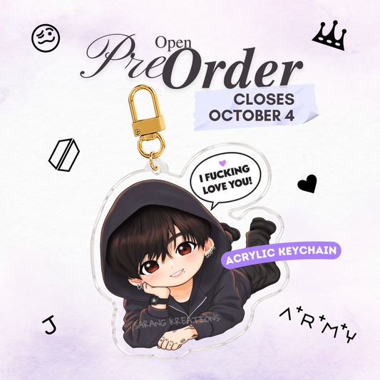 I Fucking Love You JK Acrylic Keychain - 3.5 inches
