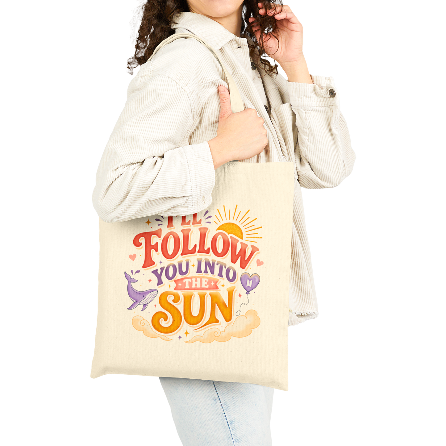 I'll Follow You Into the Sun Tote Bag - K-pop Army Canvas Tote