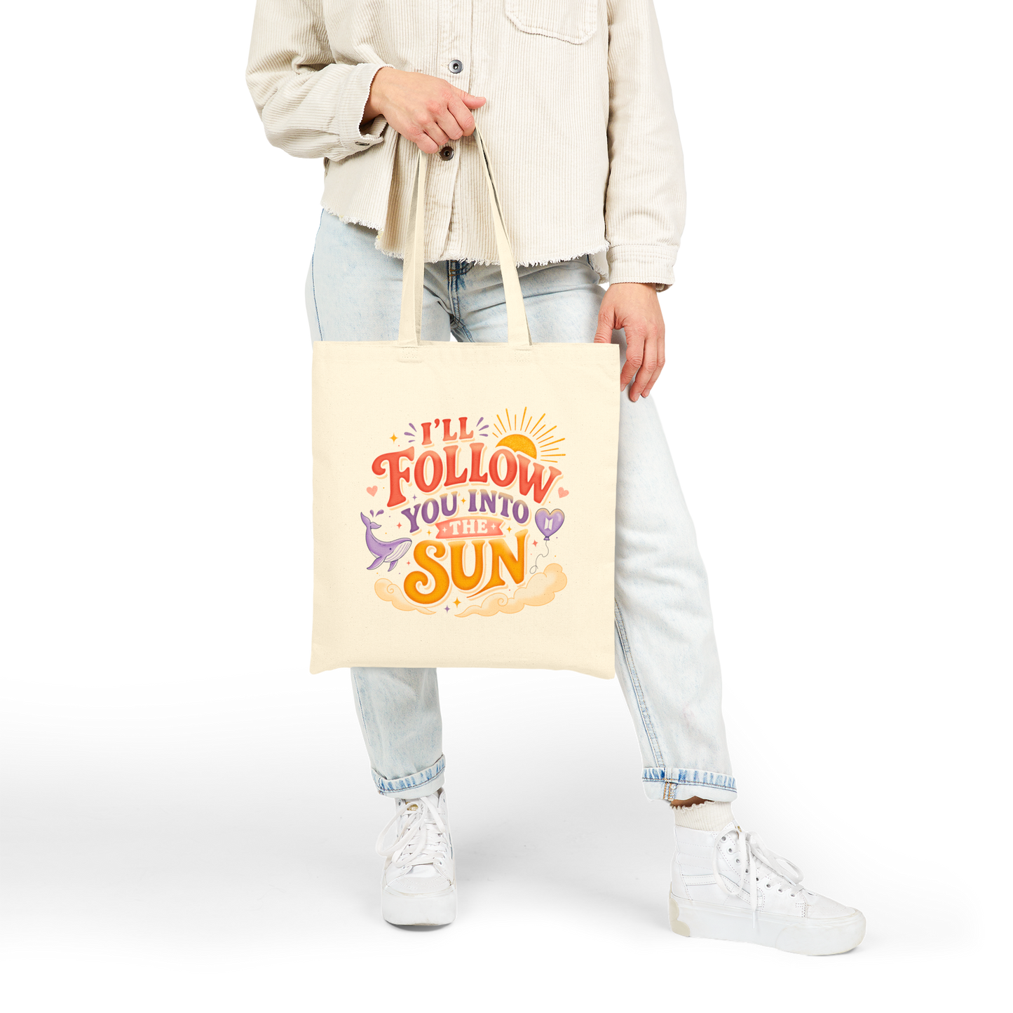 I'll Follow You Into the Sun Tote Bag - K-pop Army Canvas Tote