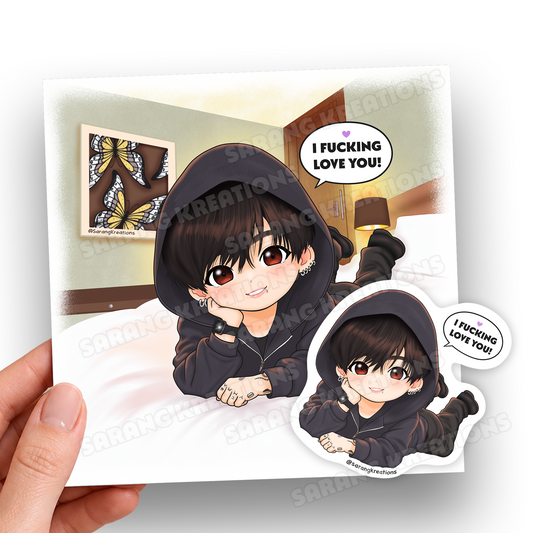 I Fucking Love You Kookie – JK Vegas Live Art Print & Sticker
