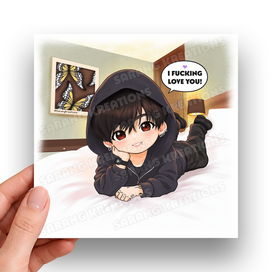 I Fucking Love You Kookie – JK Vegas Live Art Print & Sticker
