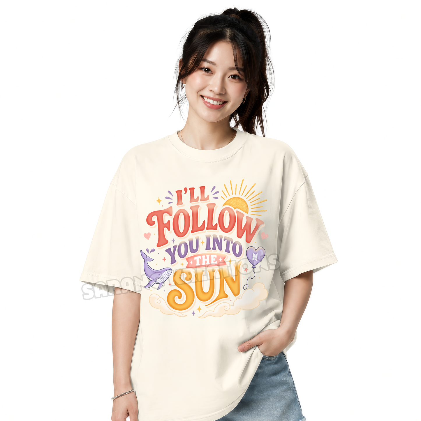 I'll Follow You Into The Sun T-Shirt - Arirang K-pop Fan Shirt for Army - Comfort Colors Tee