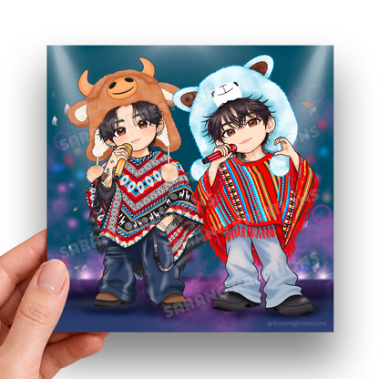 Kookie & Tae Peru Art Print – JK & V Lima Concert